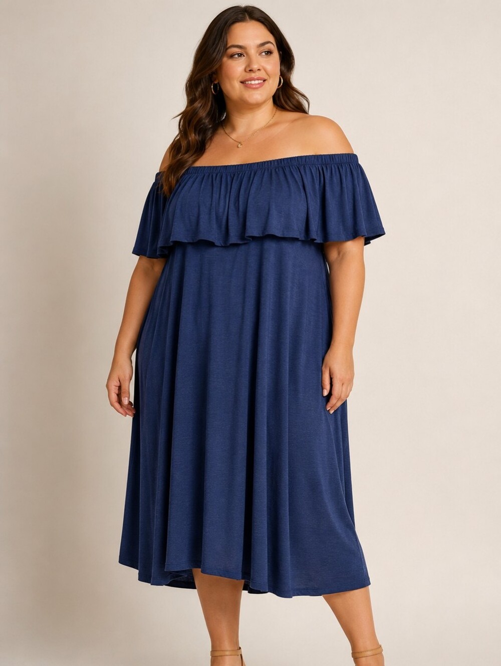 RACHEL ROY PLUS RUFFLE OFF THE SHOULDER DRESS SZ 3X